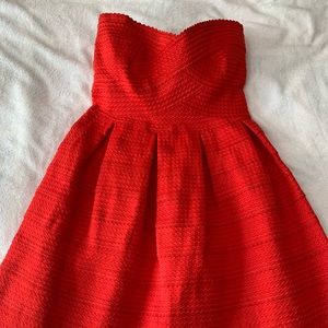 Red Strapless Dress